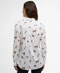 Barbour Women's Long-Sleeve Collared Safari Shirt
