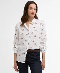 Barbour Women's Long-Sleeve Collared Safari Shirt