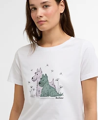 Barbour Women's Short-Sleeve Crewneck Clover T-Shirt