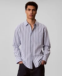 Calvin Klein Men's Multi Stripe Poplin Shirt