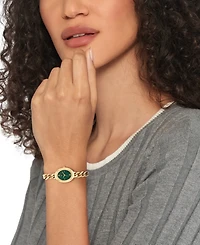 Tommy Hilfiger Women's Quartz Gold Tone Stainless Steel Chain Bracelet Watch, 21.5mm