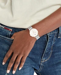 Tommy Hilfiger Women's Multifunction Two Tone Stainless Steel Mesh Bracelet Watch, 36mm