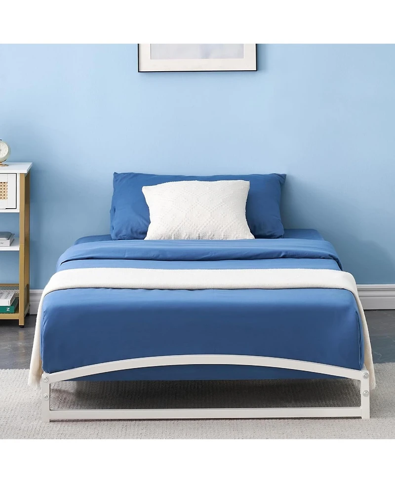 gaomon Metal Platform Bed Frame Low Profile Arch Design Steel Slat Support Noise-Free No Box Spring