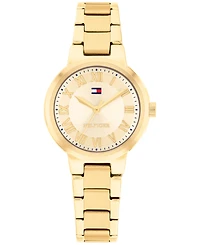 Tommy Hilfiger Women's Quartz Gold Tone Stainless Steel Bracelet Watch, 28mm