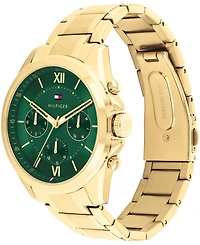 Tommy Hilfiger Men's Multifunction Gold Tone Stainless Steel Bracelet Watch, 42mm