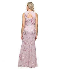 Alex Evenings Petite Boat Neck Sleeveless Gown