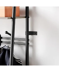 gaomon Hall Tree 4-In-1 Entryway Coat Rack with 5 Hooks and Shoe Storage Bench