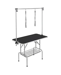 Cozito 46" Foldable Pet Grooming Table with Dual Arms and Clamp, 330 lb Capacity