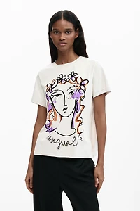 Desigual Women's Printed face t-shirt
