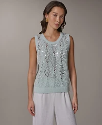 Donna Karan New York Women's Crew Neck Sweater Vest