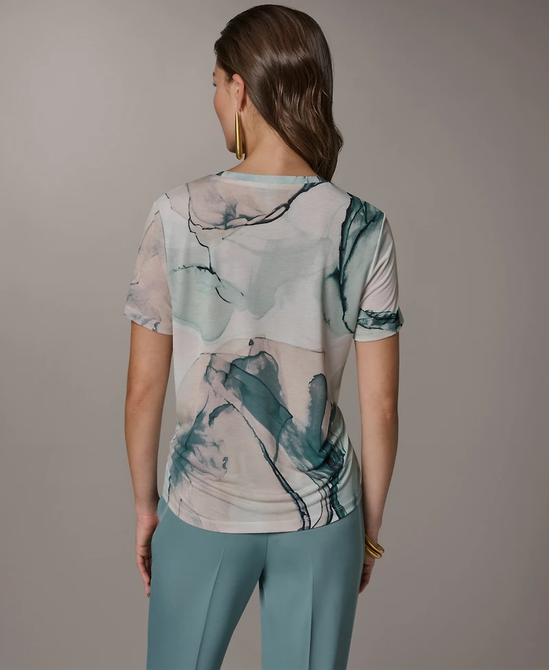 Donna Karan New York Women's Short-Sleeve Crew Neck T-Shirt