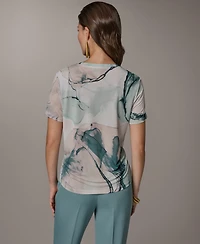 Donna Karan New York Women's Short-Sleeve Crew Neck T-Shirt