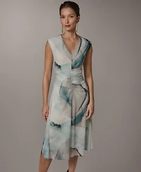 Donna Karan New York Women's V-Neck Midi Dress