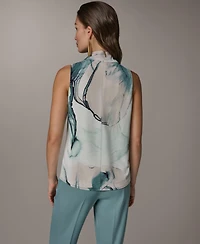 Donna Karan New York Women's Cowl Neck Sleeveless Top