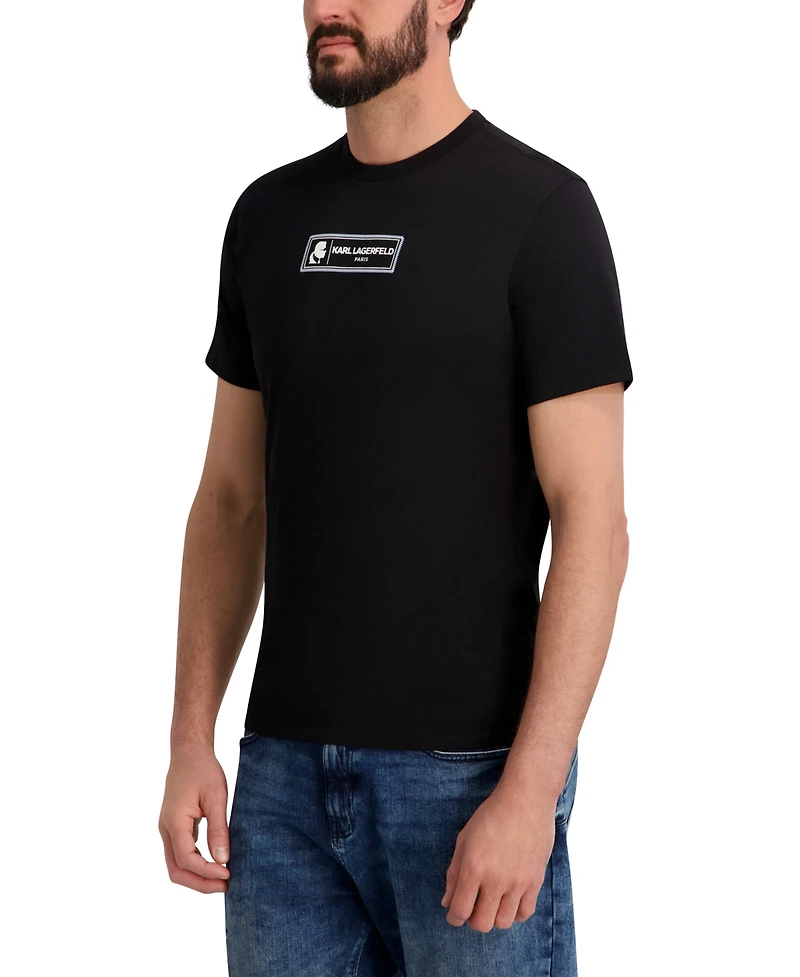 Karl Lagerfeld Paris Men's Regular-Fit Short-Sleeve Crewneck T-Shirt