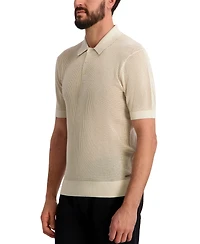 Karl Lagerfeld Paris Men's Short-Sleeve Regular-Fit Polo Sweater