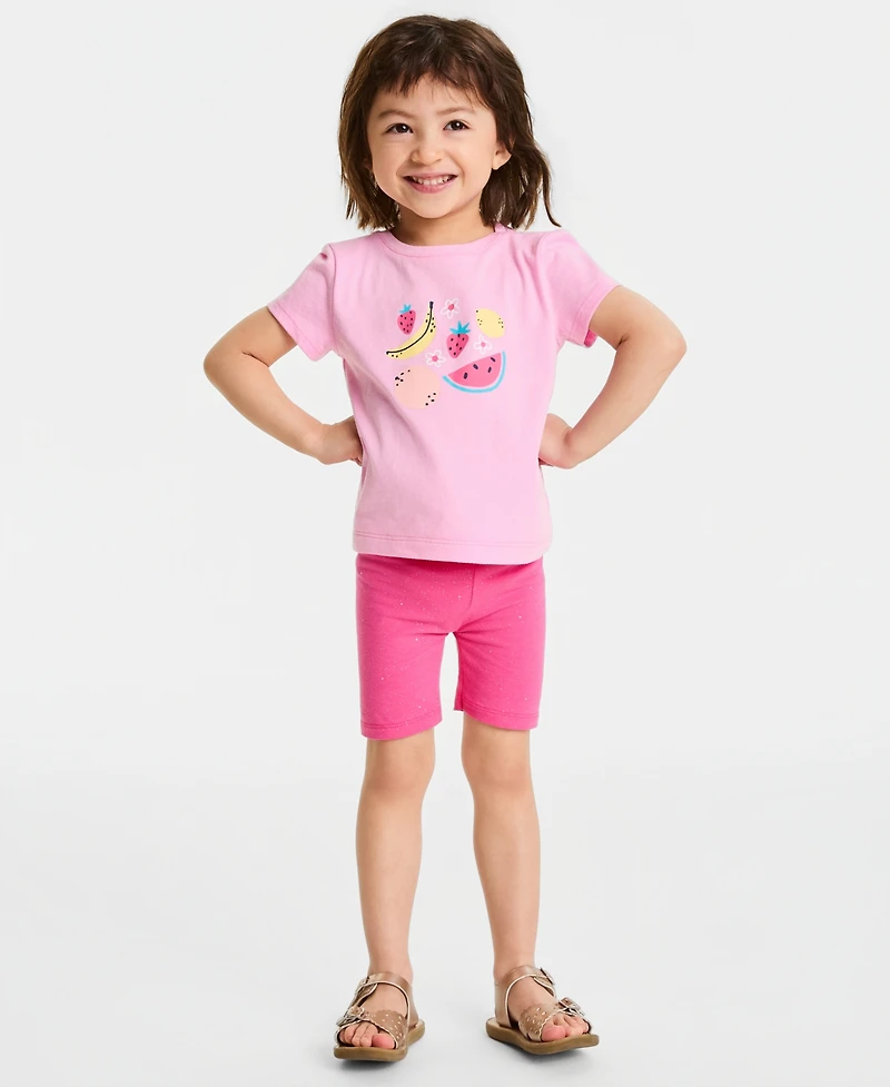 Epic Threads Girls' Toddler 12M-5T Sparkle-Print Bike Shorts, Macy's Exclusive