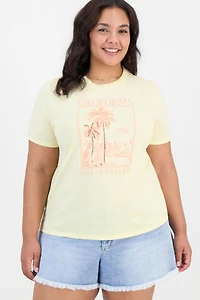 Rebellious One Trendy Plus California Sequin Graphic Tee