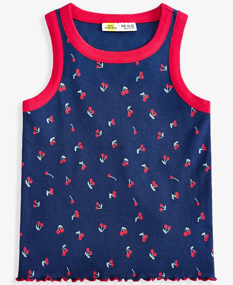 Epic Threads Girls' Xs-xl Cherry-Print Tank Top, Macy's Exclusive