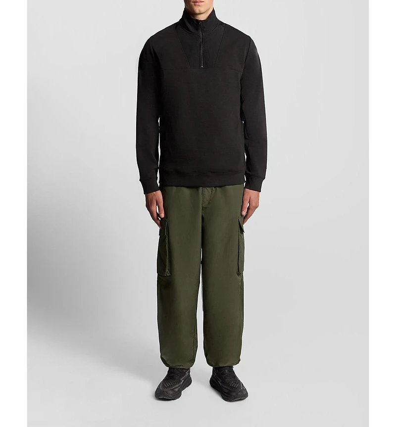 Lyle & Scott Men's Panelled Hybrid Quarter Zip Sweatshirt