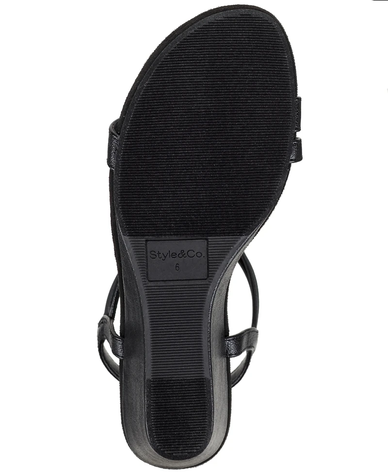 Style & Co Women's Madysonn Elastic Strappy Wedge Sandals, Macy's Exclusive