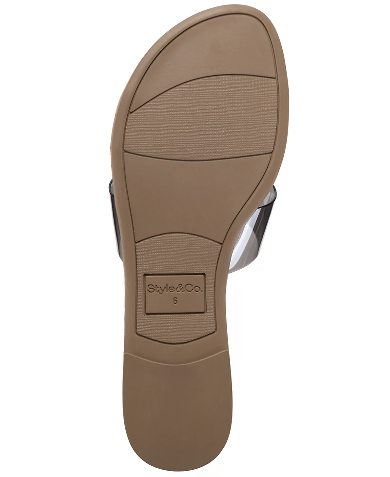 Style & Co Women's Emmaa Vinyl Two Band Flat Sandals, Macy's Exclusive