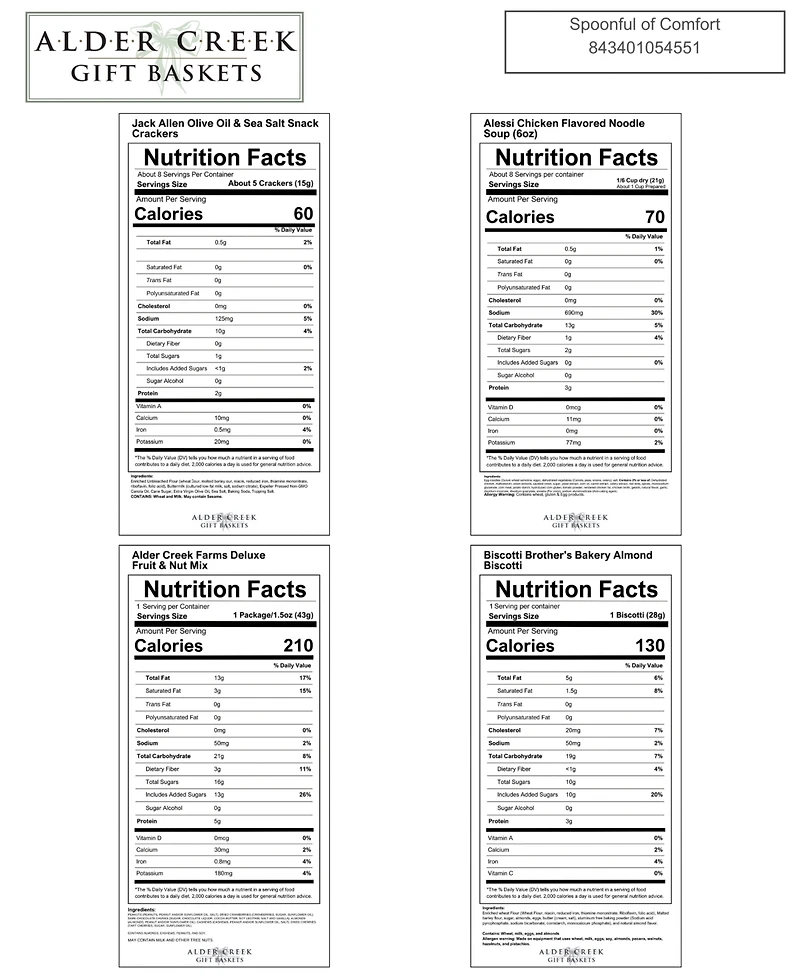Alder Creek Gift Baskets Spoonful of Comfort Gift Tray