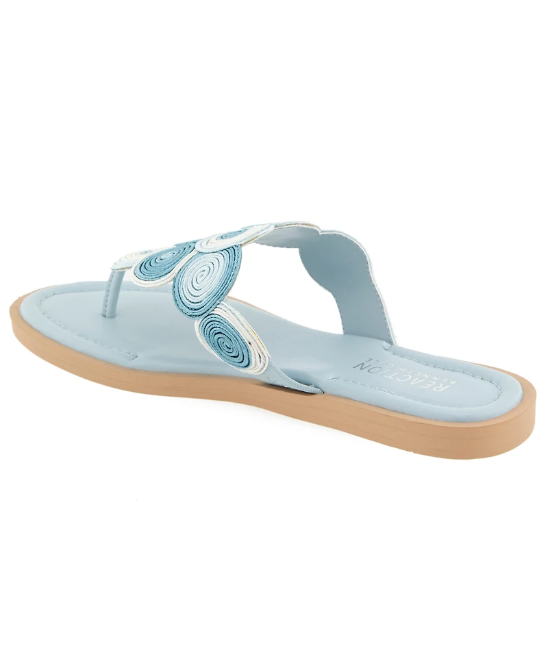 Kenneth Cole Reacton Women's Spiraling Thong Flat Sandals