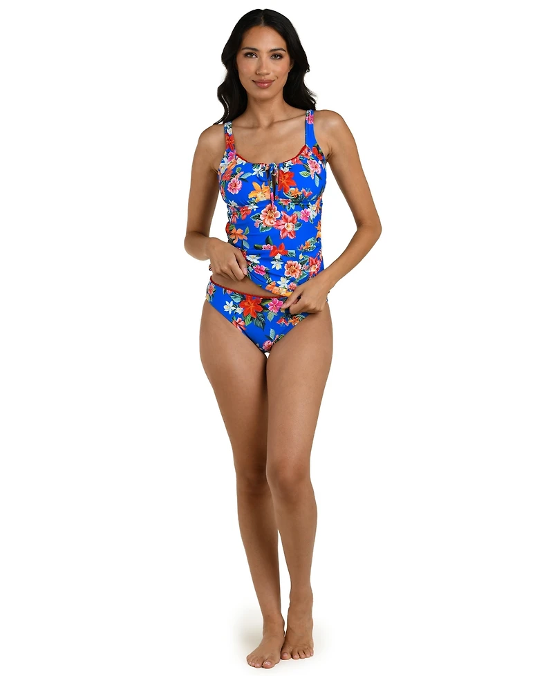 La Blanca Women's Modern Oasis Scoop Neck Tankini Top