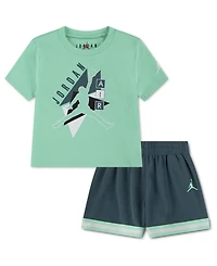 Jordan Boys' 2T-4T Crewneck T-Shirt and Shorts, 2-Piece Set