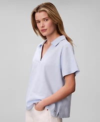 Calvin Klein Women's Blend Short-Sleeve Polo T-Shirt