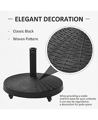 Outsunny 50 lbs. Umbrella Base, Heavy Duty Umbrella Sd,