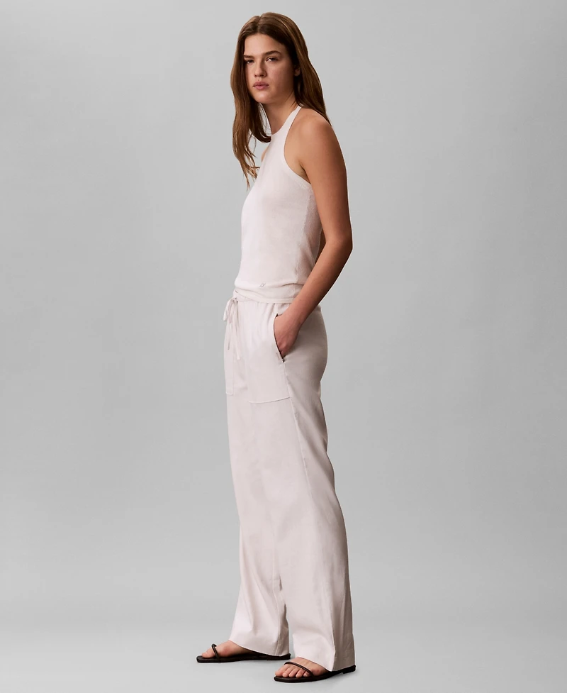 Calvin Klein Women's Blend Pull-On Wide-Leg Pants
