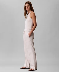 Calvin Klein Women's Blend Pull-On Wide-Leg Pants