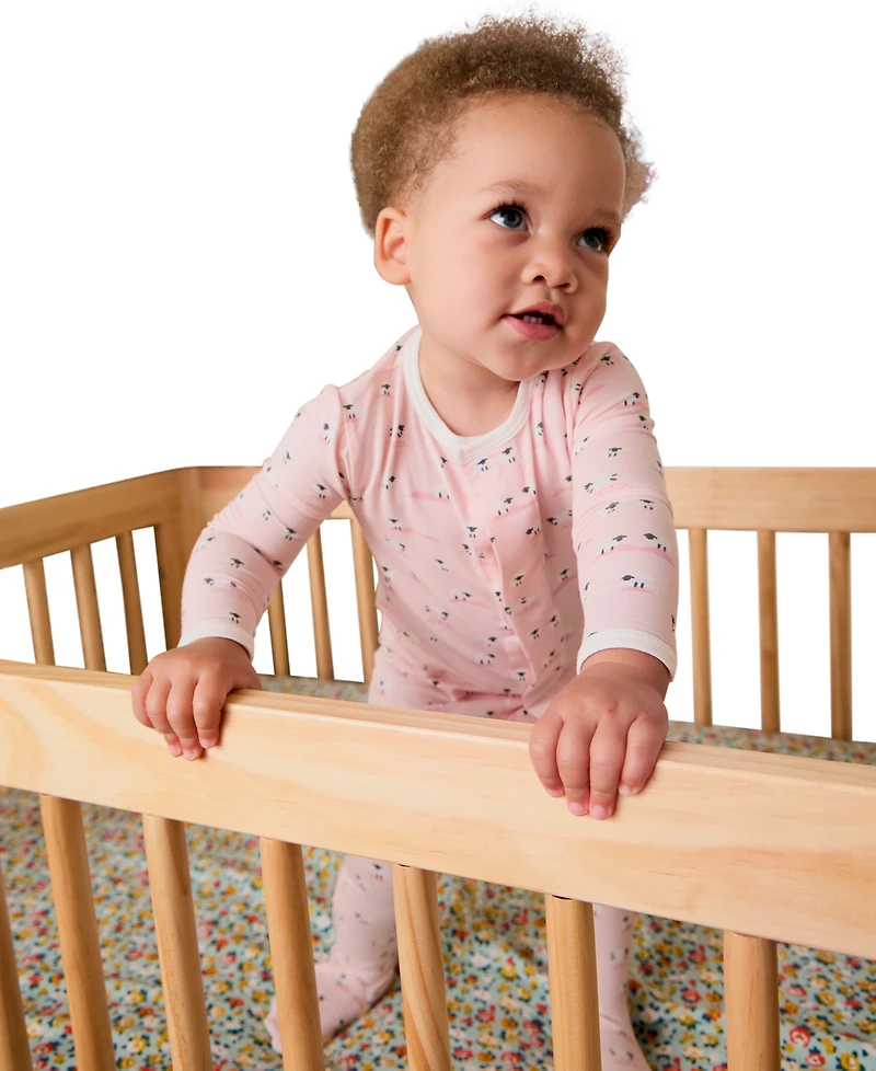 Magnetic Me Baby Girls' Footie, Reversible Bib, and Blanket Gift, 3-Piece Set