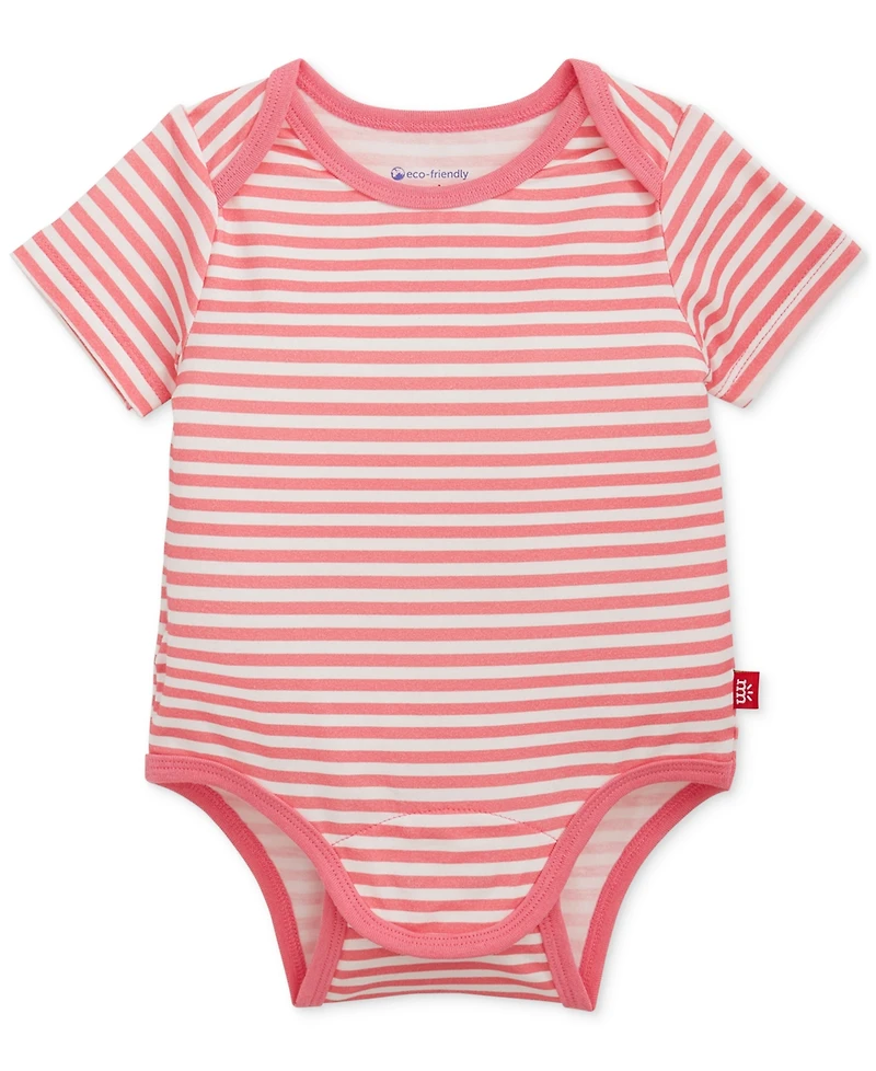 Magnetic Me Baby Girls' Short-Sleeve Bodysuit and Pants, 3-Piece Set