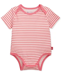 Magnetic Me Baby Girls' Short-Sleeve Bodysuit and Pants, 3-Piece Set