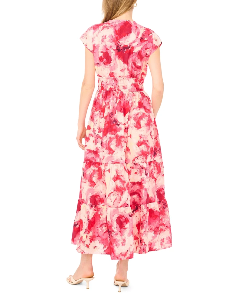 Vince Camuto Women's Short-Sleeve V-Neck Maxi Dress