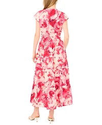 Vince Camuto Women's Short-Sleeve V-Neck Maxi Dress