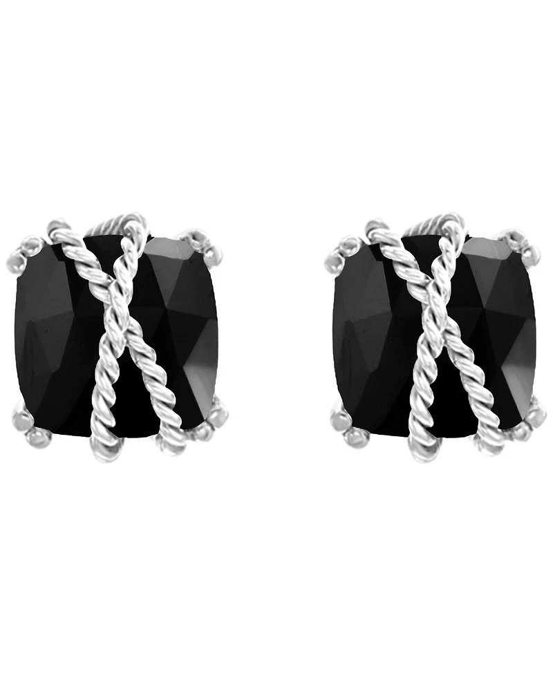 Effy Collection Onyx Earrings in Sterling Silver