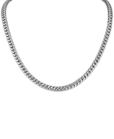 Esquire Men's Jewelry Double Layer Curb Link Chain Necklace in Stainless Steel