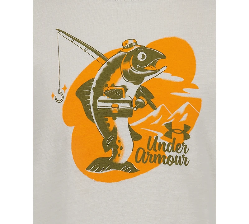 Under Armour Big Boys' Trout Fishing Crewneck T-Shirt