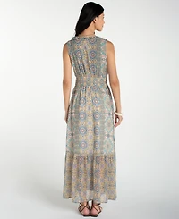 Liverpool Los Angeles Women's Smocked Waist Maxi Dress