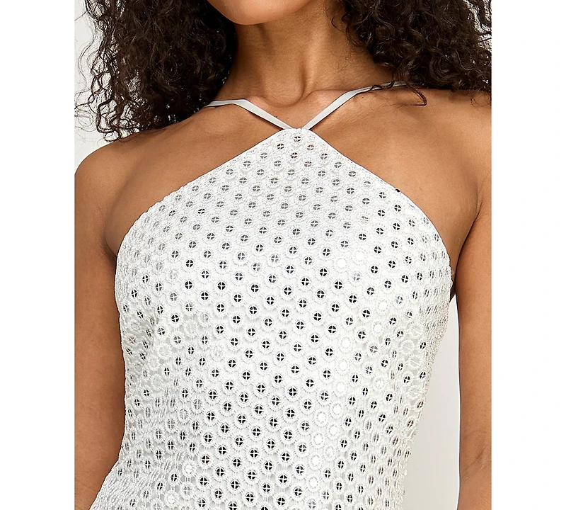 Seni & Cade Juniors' Halter Neck Mini Dress