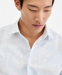 Alfani Men's Danny Abstract Print Short-Sleeve Button-Up Shirt, Macy's Exclusive