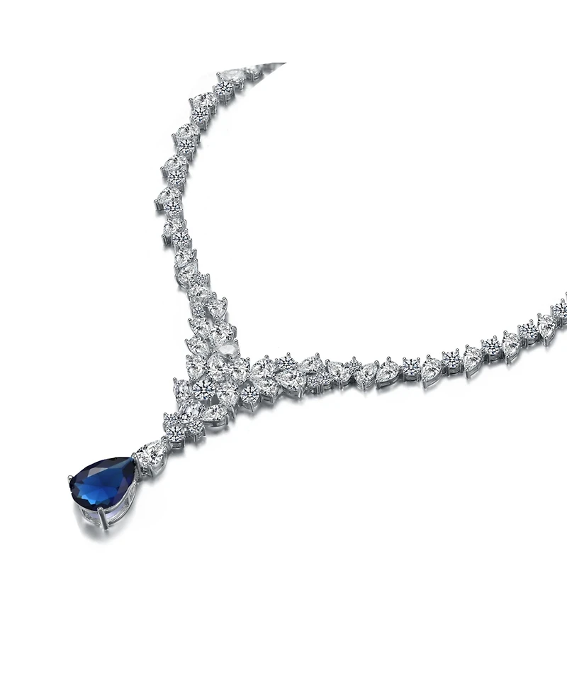 White Gold Plated And 14k Cubic Zirconia 3MM Tennis Necklace