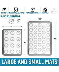 Macaron Silicone Baking Mats 4-Pc