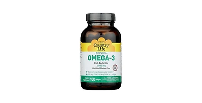 Country Life Omega 3 Fish Body Oils, 1000 Mg, 100 Sftgls