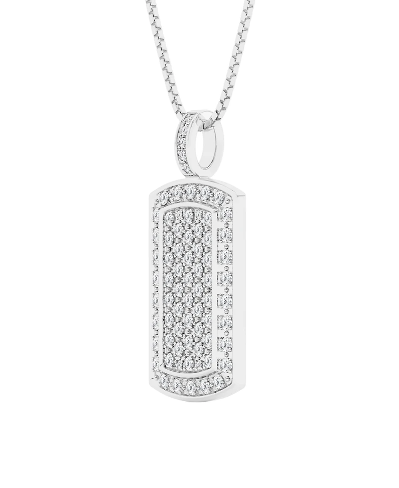 Macy's Diamond (2 ct. t.w.) Pendant Necklace in Sterling Silver