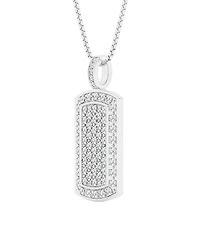 Macy's Diamond (2 ct. t.w.) Pendant Necklace in Sterling Silver